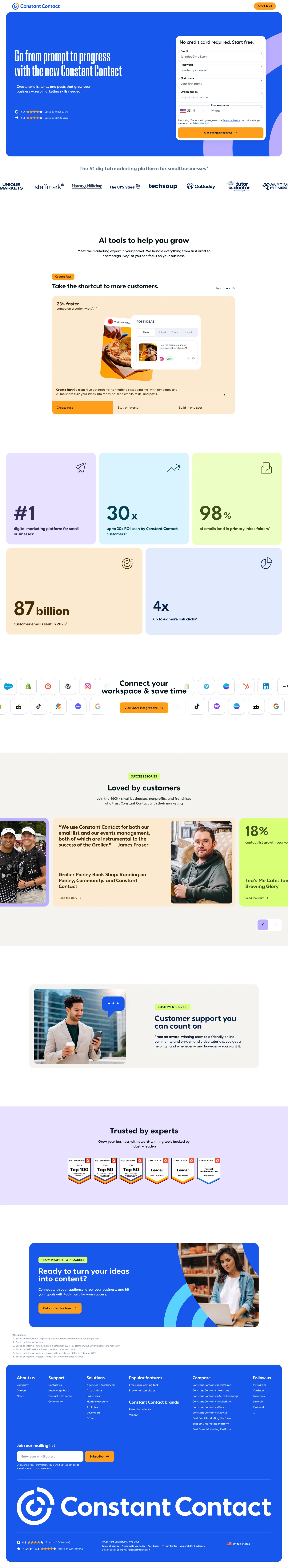 Bottom-of-funnel landing page, full desktop page design
